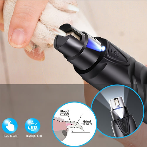 1 Powerful Cat And Dog Claw Trimmer, Nail Clipper Electric Claw Grinder Suitable For Small And Medium-sized Pets With Built-in Lithium Battery USB Charging